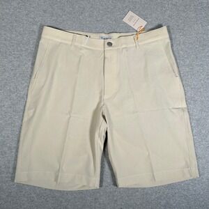 Peter Millar Shorts Mens 33 Sand Shackleford Performance‎ Hybrid 9" Golf NEW NWT